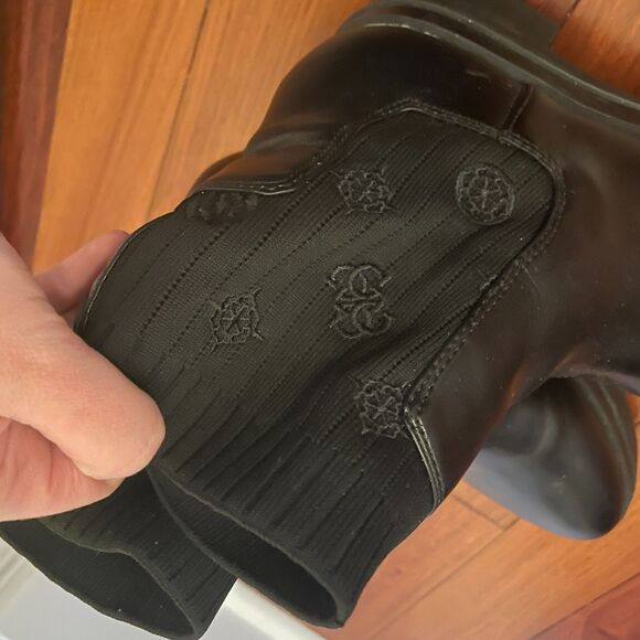 GUESS Chunky Sock Boots Sz 8 Black Goth Grunge Whimsygoth Classic Neutral - Picture 6 of 6
